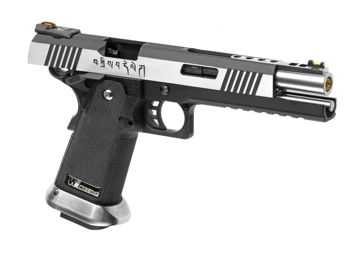 WE Hi-Capa 6 Force A Silver Barrel Full Metal GBB - Dual Tone