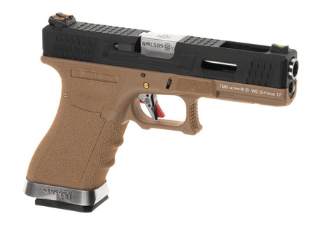 WE G-Force 17 BK Silver Barrel Metal Version GBB - Desert