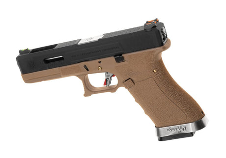 WE G-Force 17 BK Silver Barrel Metal Version GBB - Desert