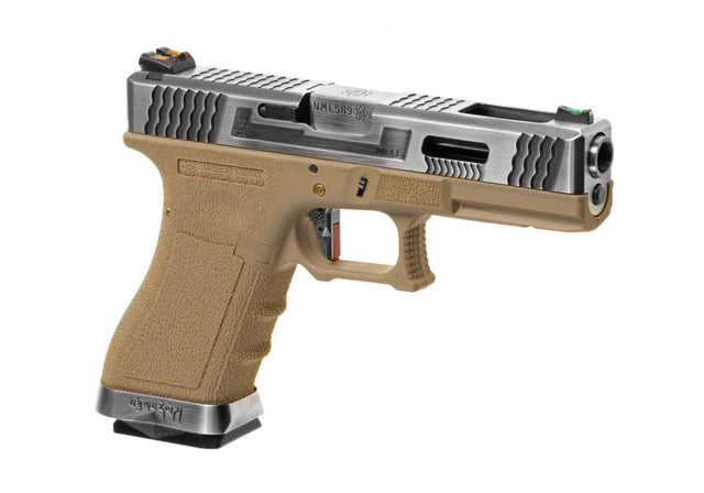 WE G-Force 17 SV Silver Barrel Metal Version GBB - Desert