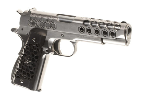 WE M1911 Hex Cut Full Metal GBB - Silver
