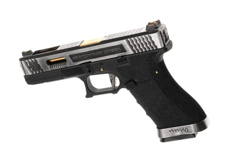 WE G-Force 17 SV Gold Barrel Metal Version GBB - Black