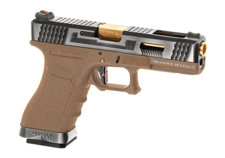 WE G-Force 17 SV Gold Barrel Metal Version GBB - Desert