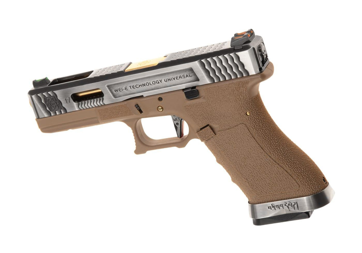 WE G-Force 17 SV Gold Barrel Metal Version GBB - Desert