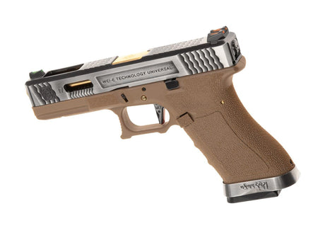 WE G-Force 17 SV Gold Barrel Metal Version GBB - Desert