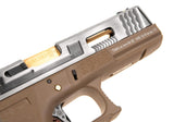 WE G-Force 17 SV Gold Barrel Metal Version GBB - Desert