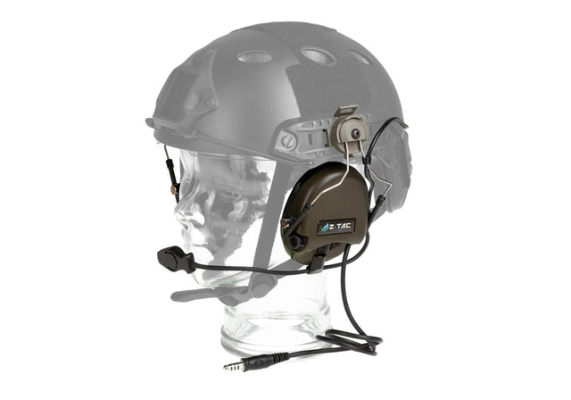 Z-Tactical SRD Headset FAST Military Standard Plug - Foliage Grøn