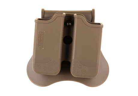 Amomax Dobbelt magasinlomme für P226 / M9 / CZ P-09 - Dark Earth