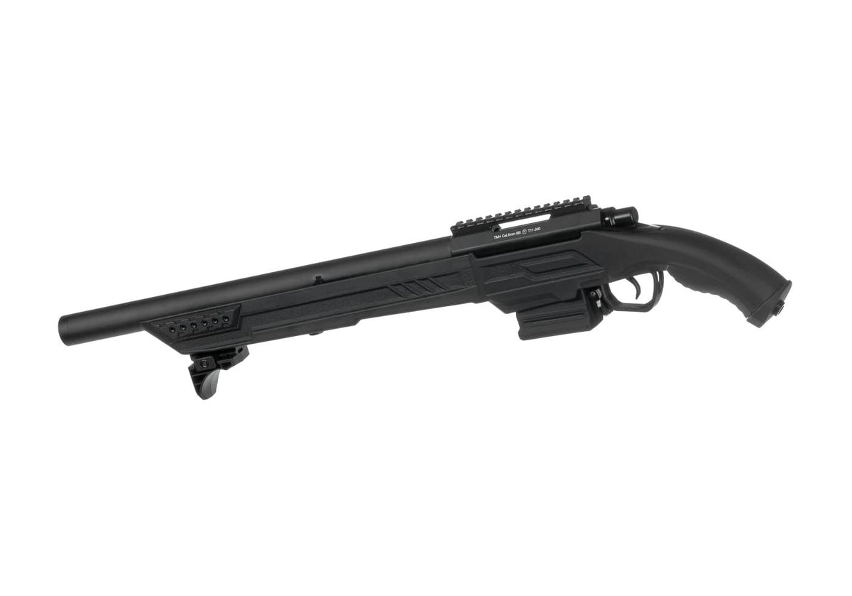 Action Army AAC T11 Short Bolt Action Sniper Riffel - Sort