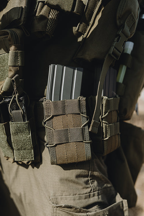 Belt-Mounted Versatile rifle magazine pouch - Olive