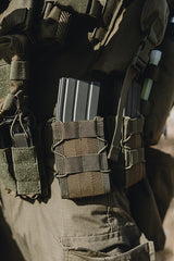 Belt-Mounted Versatile rifle magazine pouch - Olive