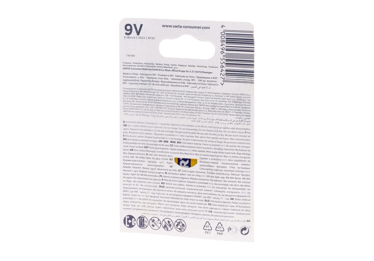 Varta 9V Batteri - Alkaline