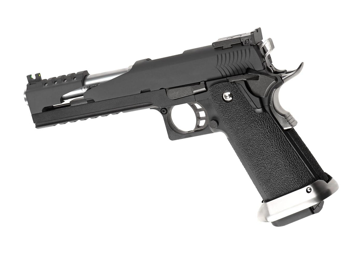 WE Hi-Capa 6 T-Rex Customs Titanium Barrel Full Metal GBB - Black