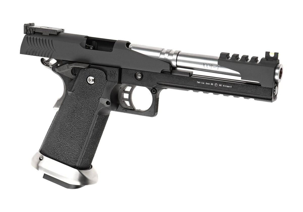 WE Hi-Capa 6 T-Rex Customs Titanium Barrel Full Metal GBB - Black