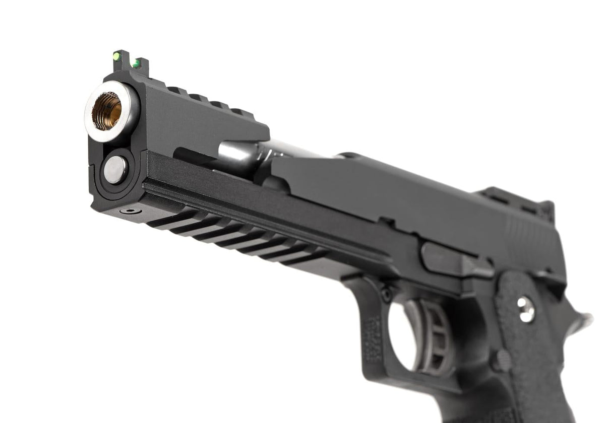 WE Hi-Capa 6 T-Rex Customs Titanium Barrel Full Metal GBB - Black