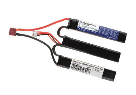 Pirate Arms LiPo 11.1V 2200mAh 20C Split Type T-Plug - Sort