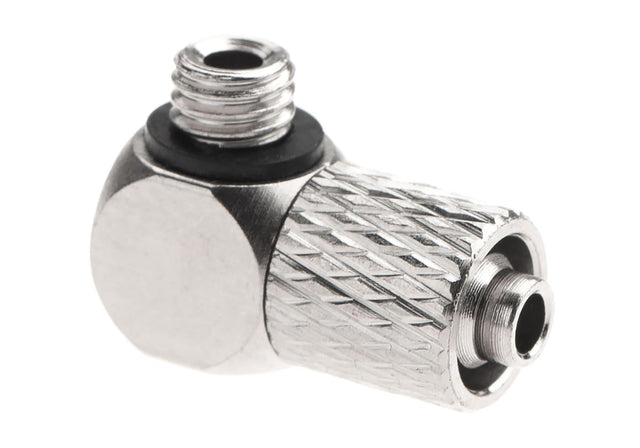 EpeS HPA 6mm Hose Coupling med Screwed Catch 90 Degree - Outer M5 Thread