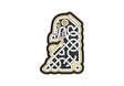 JTG Northman Tribal Dragon Ship Head gummipatch - Multicolor