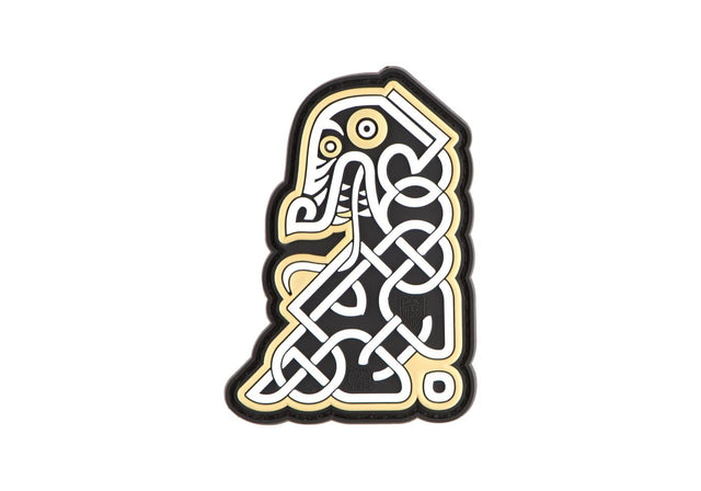 JTG Northman Tribal Dragon Ship Head gummipatch - Multicolor