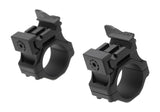 Leapers Accu-Sync QR 25.4mm Lav Profil Ringe - Sort
