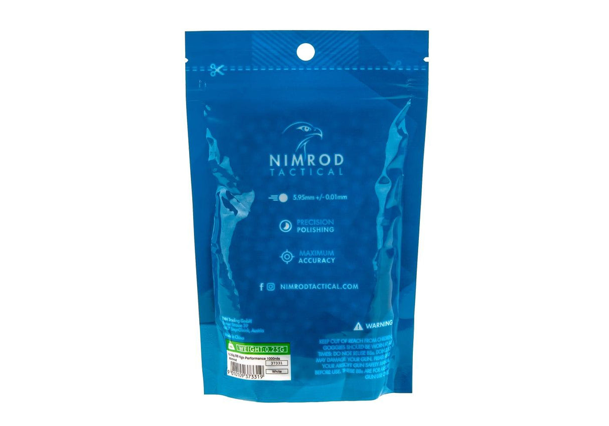 Nimrod High Performance BBs – 0,25g – 1000 stk.