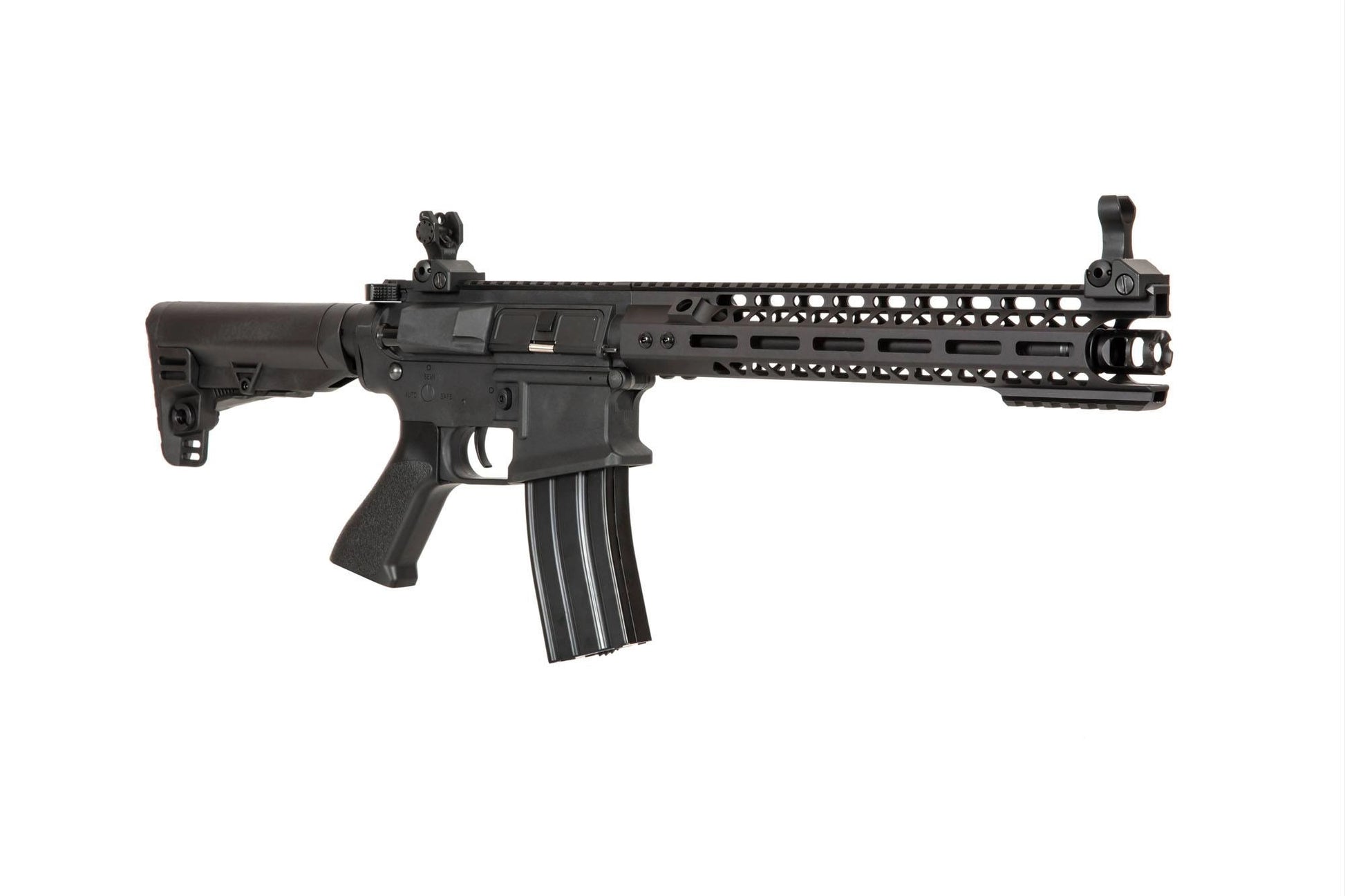AR15 AEG airsoft carbine riffel med M-LOK front og RIS | Airsoftgeek