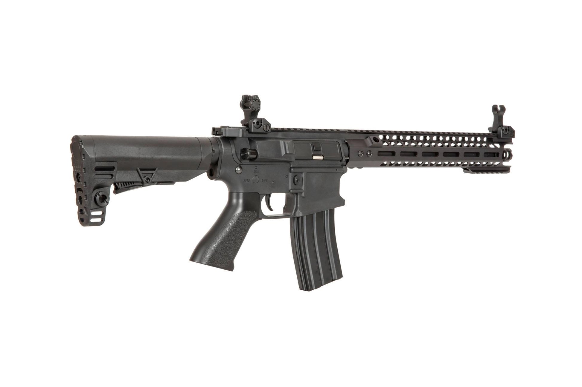 AR15 AEG airsoft carbine riffel med M-LOK front og RIS | Airsoftgeek