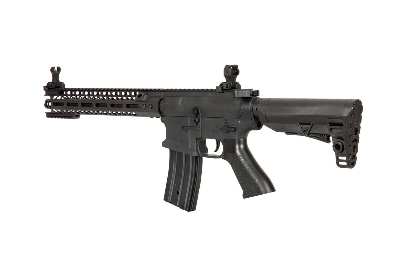 AR15 AEG airsoft carbine riffel med M-LOK front og RIS | Airsoftgeek