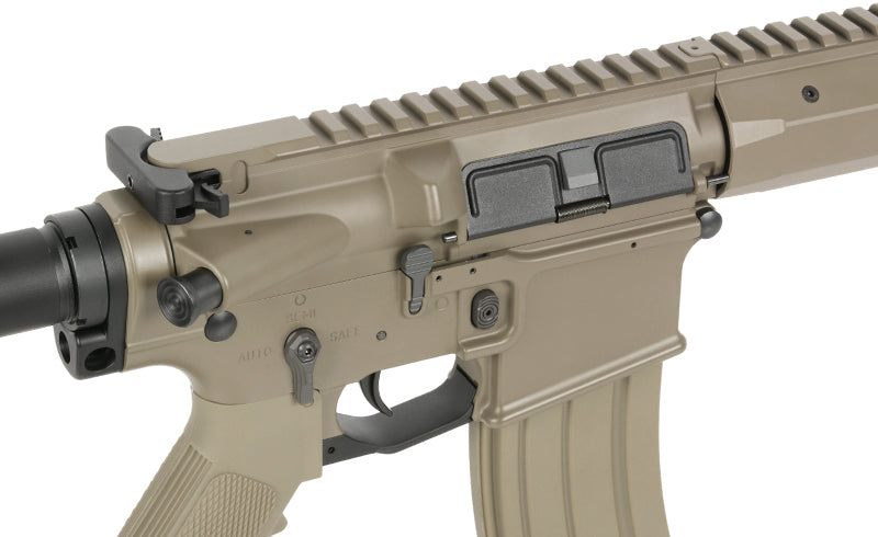 WE13 DSG 9,5" M4/AR-15 Knight's Armament Airsoft Riffel, 50 RPS, ETU - TAN