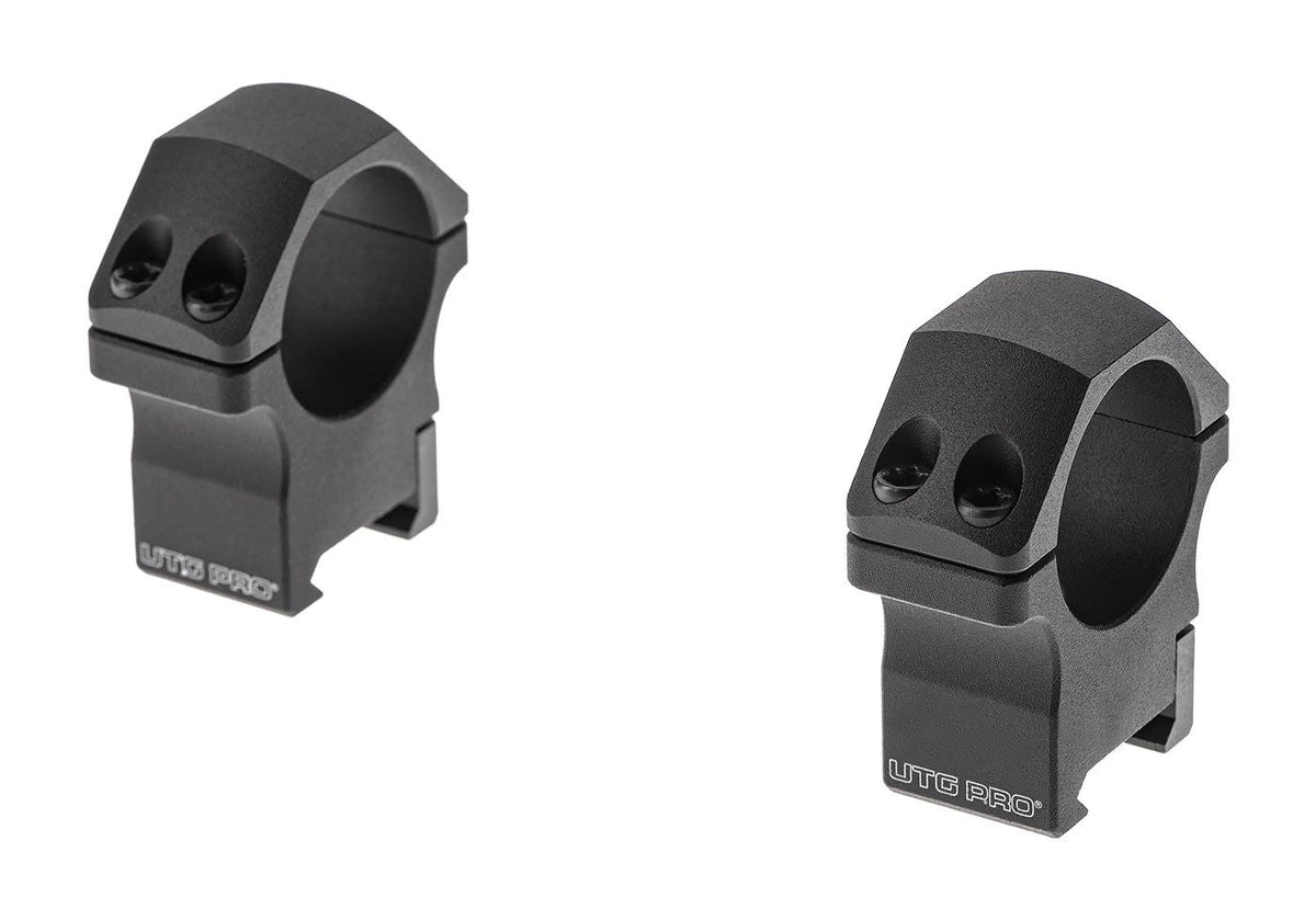 Leapers PRO 30mm Mellem Profil P.O.I. Picatinny Ringe - Sort