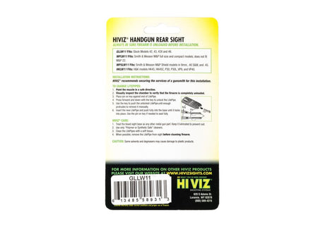 HIVIZ LiteWave Rear Sigte til GLOCK G42/G43/G48