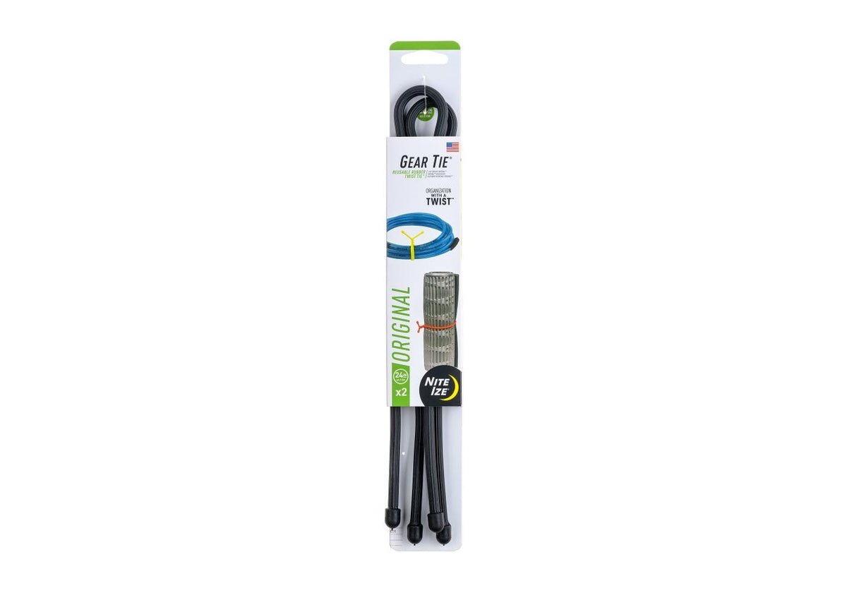 Nite Ize Gear Tie Reusable Gummi Twist Tie 24" 2pcs