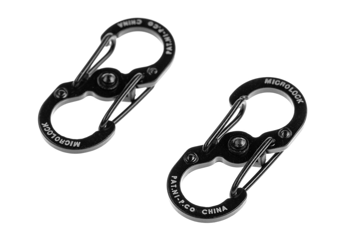 Nite Ize S-Biner rustfrit stål MicroLock 2pcs - Sort