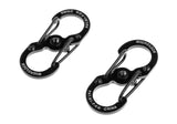 Nite Ize S-Biner rustfrit stål MicroLock 2pcs - Sort