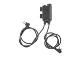 Earmor M56 Dobbelt Comm Taktisk PTT til 2x Motorola Two Pin - Sort