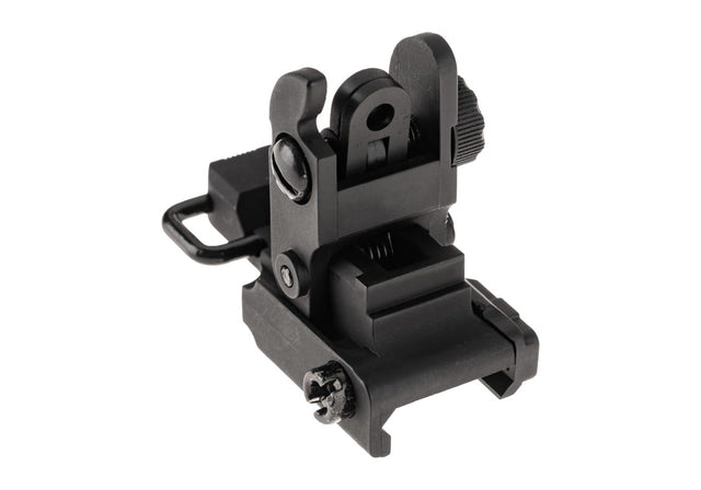 Pirate Arms M4SS Polymer Foldable Rear Sigte - Sort