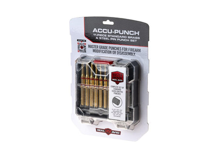 Real Avid Accu-Punch 11-Piece Standard Brass & Steel Pin Punch Set