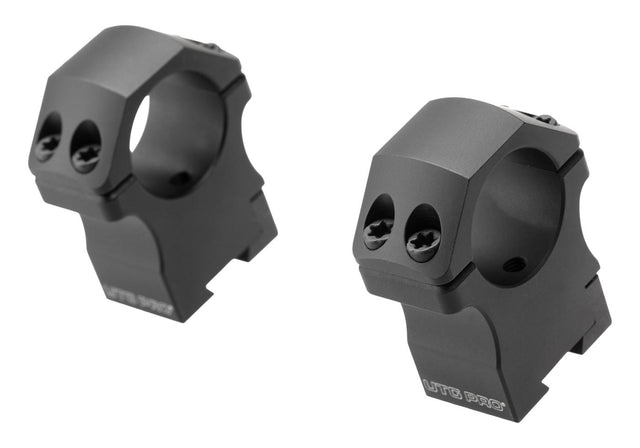 Leapers P.O.I. High Profil 1 Tommer Dovetail Ringe - Sort