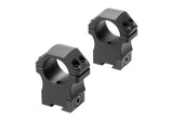 Leapers P.O.I. High Profil 1 Tommer Dovetail Ringe - Sort