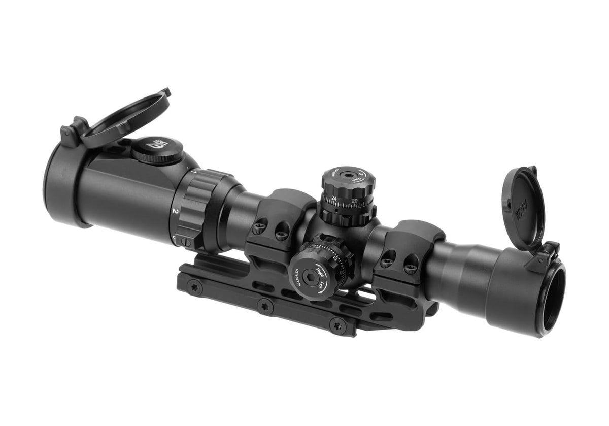 Leapers AccuShot 30mm Tube 1-8x28 Kikkertsigte BG4 Reticle - Sort