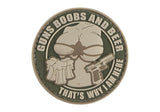 JTG Guns Boobs og Beer gummipatch