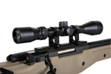 Specna Arms SA-S14 sniper airsoft rifle with scope and bipod Tan