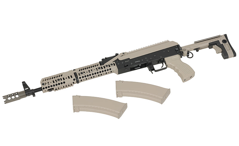 CM.113A AK-74 Taktisk Riffel Replica med Eshooter ETU, GEN-2 - Tan