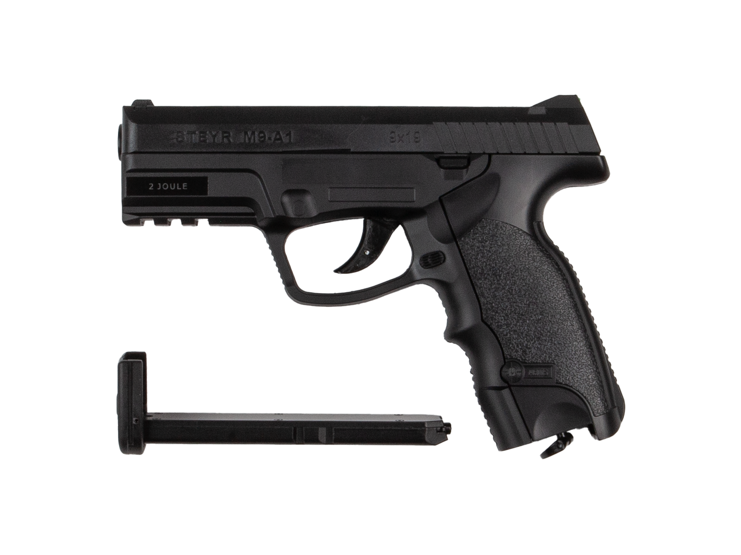 Steyr M9-A1 CO2 hardball pistol sort med 14-skuds magasin | Airsoftgeek