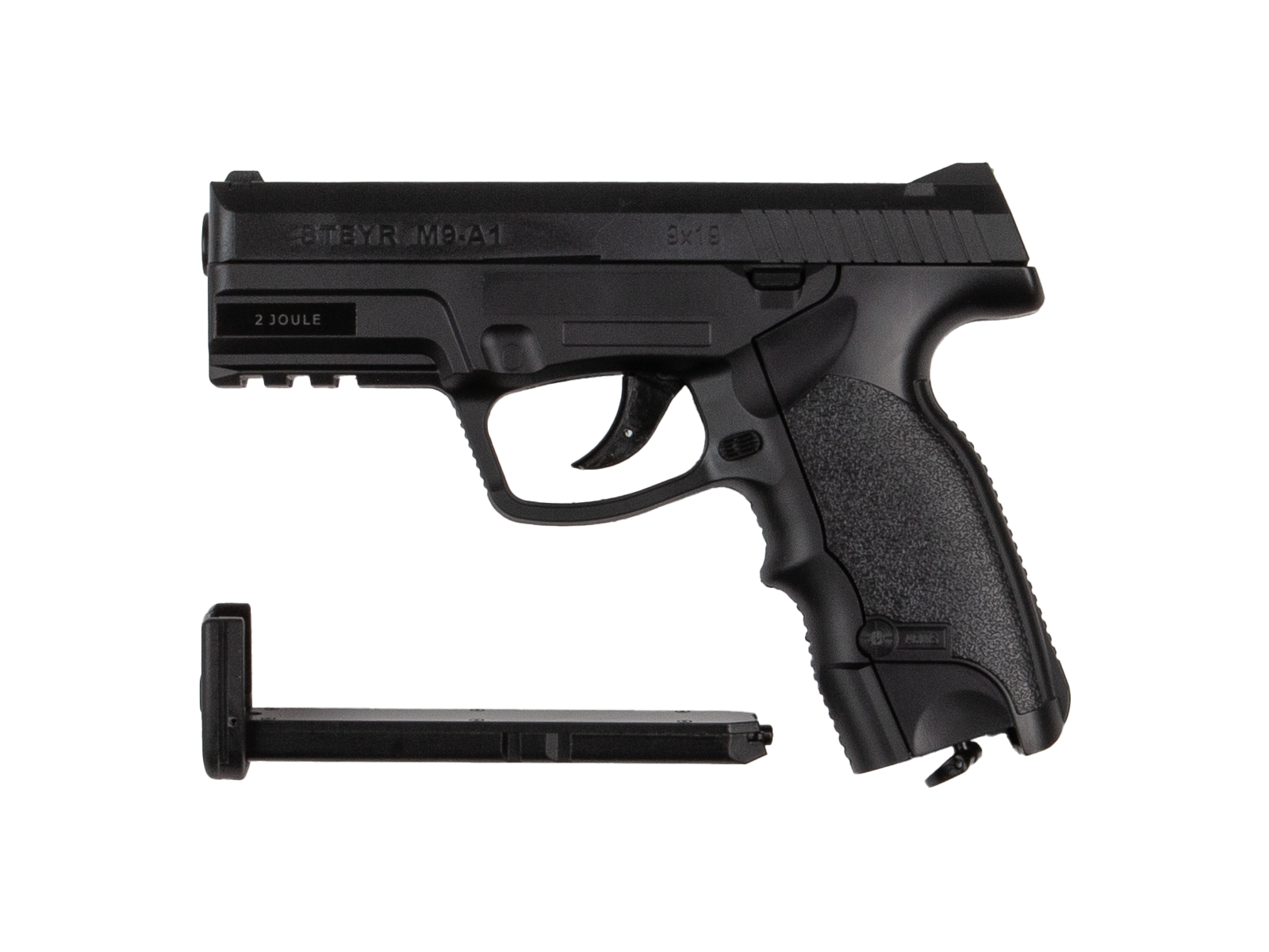 Steyr M9-A1 CO2 hardball pistol sort med 14-skuds magasin | Airsoftgeek