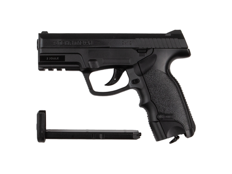 Steyr M9-A1 CO2 hardball pistol sort med 14-skuds magasin | Airsoftgeek