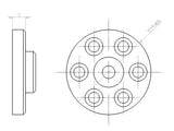 AirsoftPro gummipude til sniperstempel, 19,4 mm, VSR-10 og BAR10