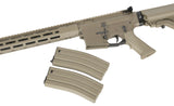 WE13 13" M4/AR-15 Knight's Armament Airsoft Riffel, 30 RPS, ETU - Tan