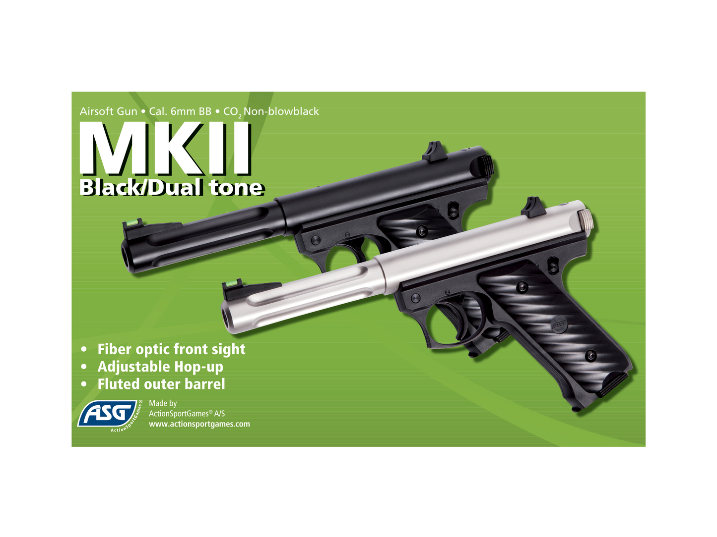 ASG MK II, CO2, Non Blowback, Svart