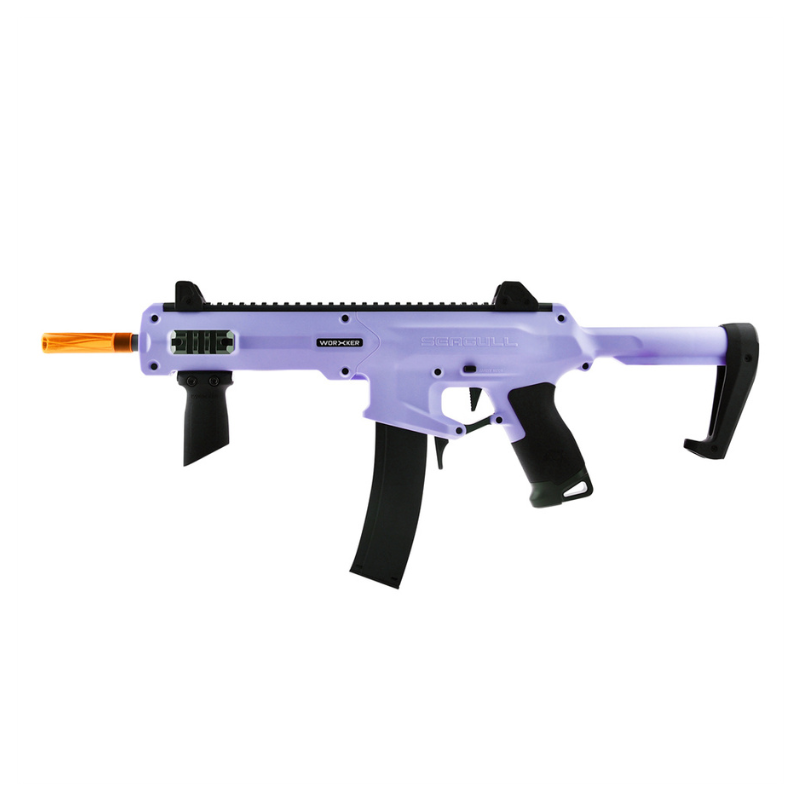 Worker Mod Seagull manuell fjädrad blaster – korta skumpilar (lila)